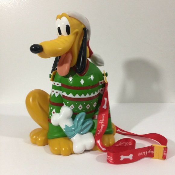 Disney Parks Holiday Sweater Pluto Popcorn bucket - Picture 1 of 5